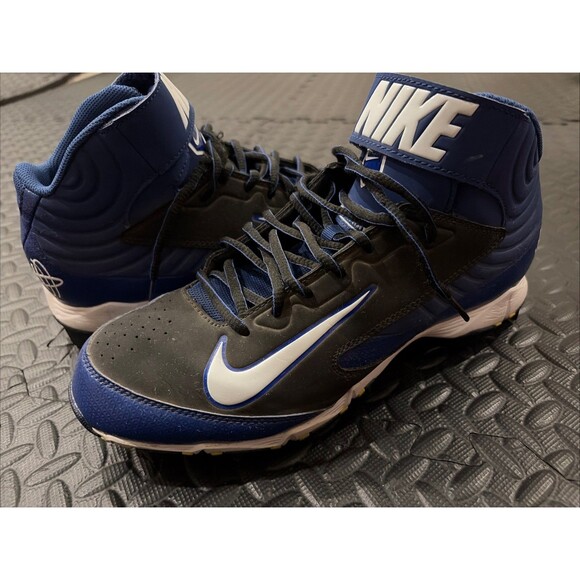 Rare Nike Huarache baseball/softball cleats Sz 9.5 Men Blue Black mike trout - Picture 1 of 8